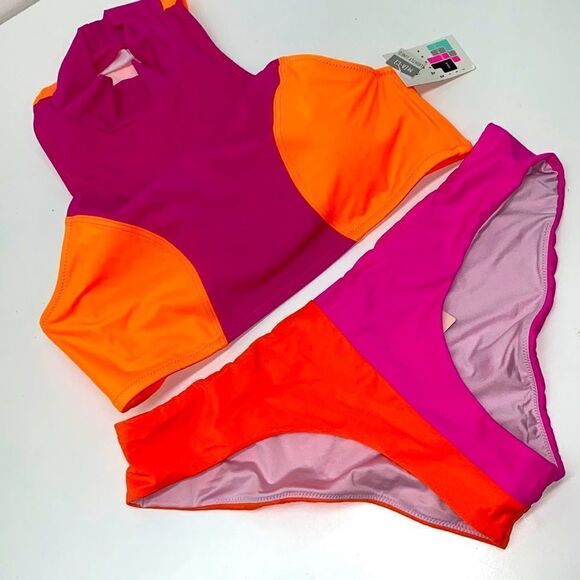 🔥VICTORIA SECRET PINK SWIMSUIT top pushup medium A-C bottom medium  New - Picture 1 of 7